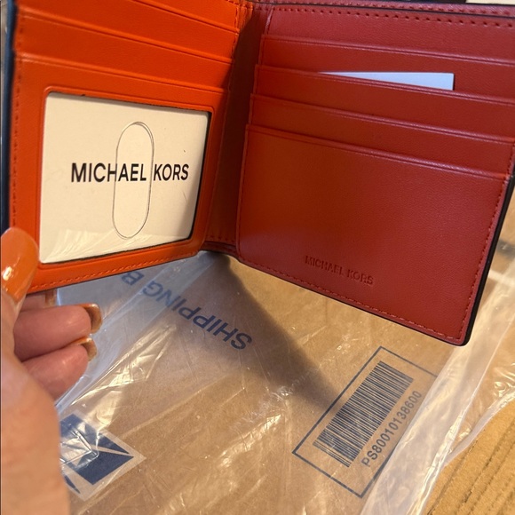 Michael Kors Orange and White Card Holder - Picture 2 of 3